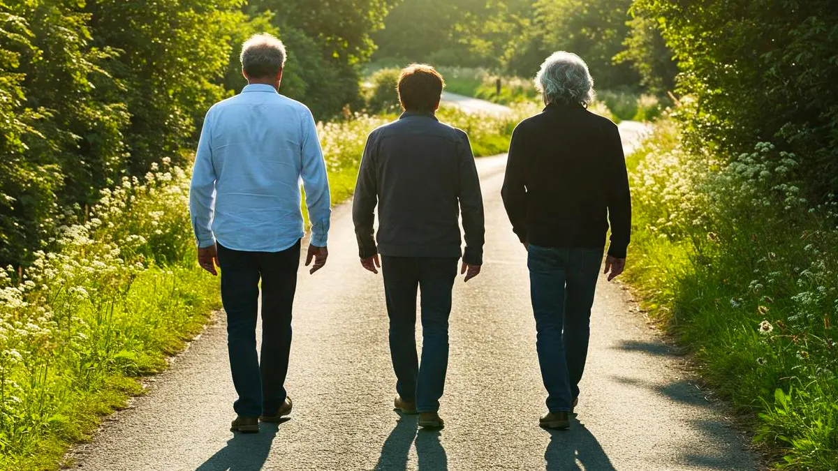 الثلاثي الأيقوني جيرمي كلاركسون وجيمس ماي وريتشارد هاموند