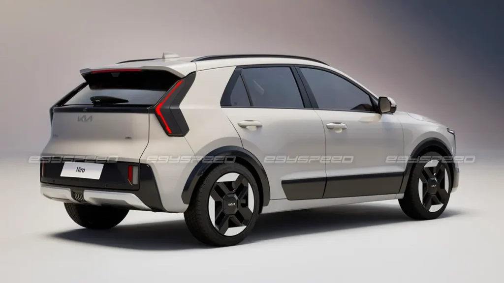 التصميم الخلفي الجديد لطراز كيا نيرو 2027.