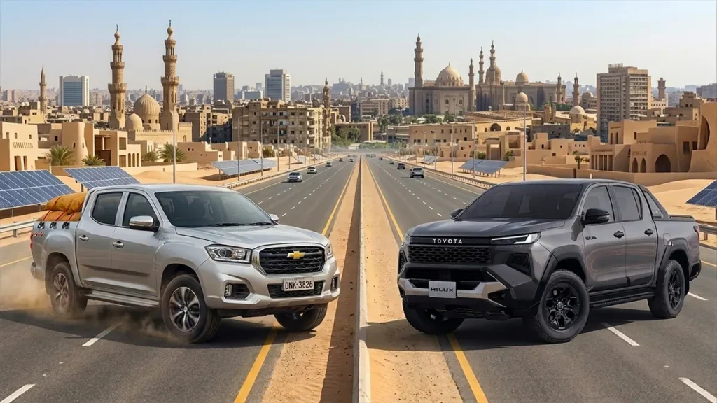 مقارنة بين شيفرولية S10 ماكس وتويوتا هايلوكس الجديدة في مصر.