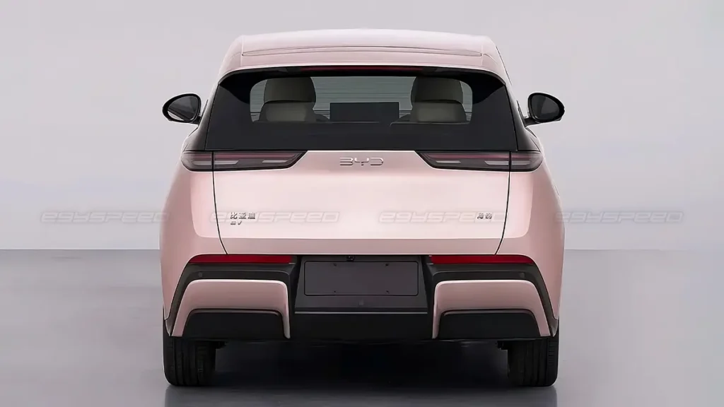 التصميم الخلفي الجديد لطراز BYD دولفين سيرف 2027.