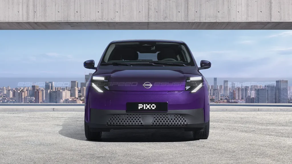 التصميم الأمامي لطراز نيسان بيكسو 2027 الجديد كليًا.