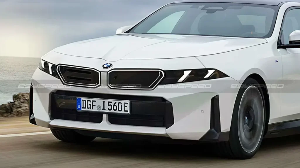 التصميم الأمامي المتوقع للنسخة المجددة من BMW الفئة الخامسة 2028.